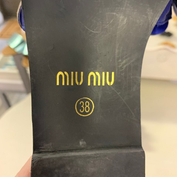 Miu Miu by Prada Satin Slides, Size 8 - Picture 5 of 6